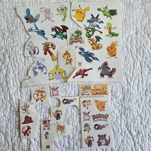 Pokémon Temporary Tattoos and Stickers Vintage